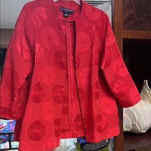 Peck and Peck Red  Patterned Jacket